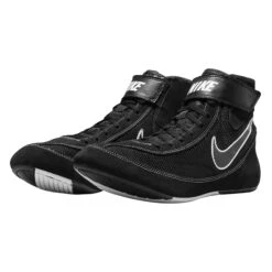 Nike SpeedSweep VII Black and Silver – Professional Breathable Mesh Boxing and Wrestling Shoes -Title Boxing Store 366683 BK WH 4