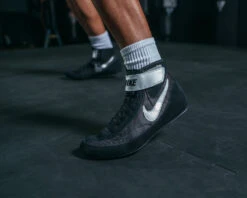 Nike SpeedSweep VII Black and Silver – Professional Breathable Mesh Boxing and Wrestling Shoes -Title Boxing Store 366683BKSV 1