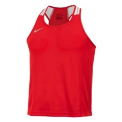 Nike Competition Boxing Tank - Red/White Dri-FIT Lightweight Performance Jersey -Title Boxing Store 652861 RD 2