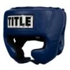 TITLE USA Boxing Competition Headgear with Cheeks – Red Leather Amateur Approved