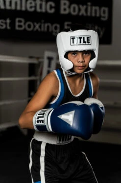 TITLE Boxing USA Boxing Competition Headgear - With Cheeks -Title Boxing Store ACHXWH