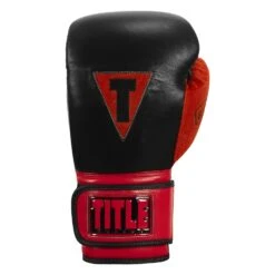 TITLE Boxing All Heart Bag Gloves 2.0 - White/Red/Black Genuine Leather GEL Training Gloves -Title Boxing Store AHABG2 BK RD 3 1