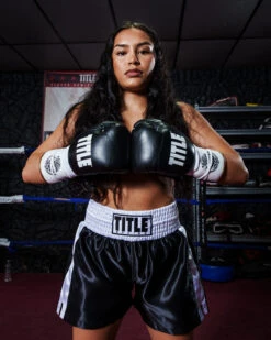 TITLE Boxeo Pro Fight Boxing Gloves -Title Boxing Store BAPFG BK WH GD LS 2