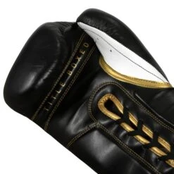 TITLE Boxeo Mexican Leather Lace Training Gloves Quatro -Title Boxing Store BATGL4 BK WH 5