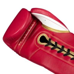 TITLE Boxeo Mexican Leather Lace Training Gloves Quatro -Title Boxing Store BATGL4 RD WH 3