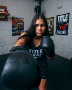 TITLE Black Blitz Fit Boxing Gloves 14 TITLE Black Blitz Fit Boxing Gloves -Title Boxing Store BKBFGBK 3