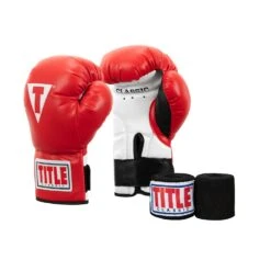 TITLE Classic Youth Boxing Gloves & Wraps Bundle -Title Boxing Store BNDL2 RD TITLE Classic Kid Youth Boxing Gloves 2.0 main view