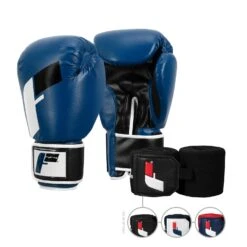 Fighting Sports Big Logo Bag Gloves and 180β Semi-Elastic Hand Wraps Bundle - Professional Training Set 32 Fighting Sports Big Logo Bag Gloves and 180β Semi-Elastic Hand Wraps Bundle - Professional Training Set -Title Boxing Store BNDL64 BL BK Fighting Sports Gloves and Wraps Bundle