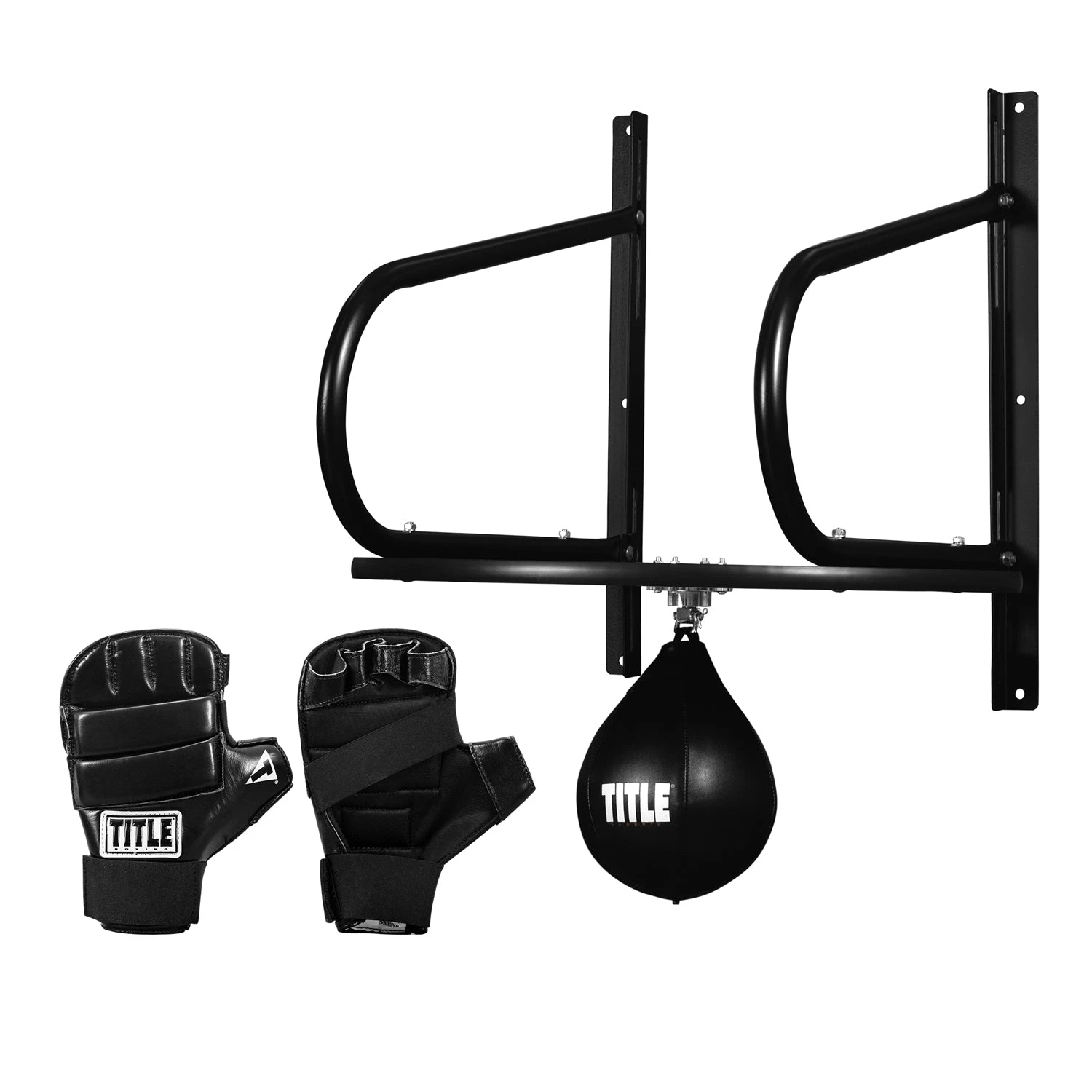TITLE Classic Boxing Speed Bag Platform & Gloves Bundle 1 TITLE Classic Boxing Speed Bag Platform & Gloves Bundle