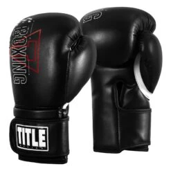 TITLE Boxing Peak Training Boxing Gloves -Title Boxing Store BSATG BK RD WH 3 TITLE Boxing Peak Training Gloves
