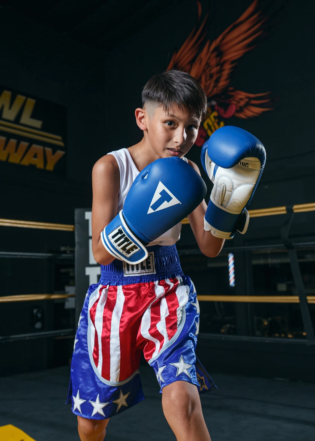 TITLE Boxing USA Flag Stars and Stripes 4.0 β Poly-Satin Professional Competition Trunks 2 TITLE Boxing USA Flag Stars and Stripes 4.0 β Poly-Satin Professional Competition Trunks - Image 2