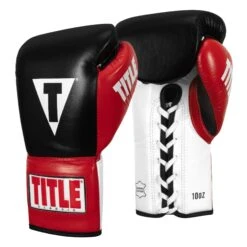 TITLE Classic Pro Fight Boxing Gloves 14 TITLE Classic Pro Fight Boxing Gloves -Title Boxing Store CCPFG BK RD WH 2