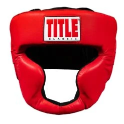 TITLE Classic Full Coverage Training Headgear 2.0 -Title Boxing Store CPHGF2 RD BK 2