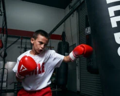 TITLE Classic Leather Super Bag Gloves 2.0 - Red and Black Cowhide Boxing Training Gloves -Title Boxing Store CSBGL2RD 1