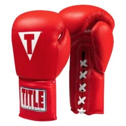 TITLE Classic Leather Lace Training Gloves 2.0 -Title Boxing Store CTSGL2 RD 02