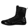 Fighting S2 GEL Superior Boxing Shoes - Black Patent and Nubuck Mid-Top Pro Ring Shoes