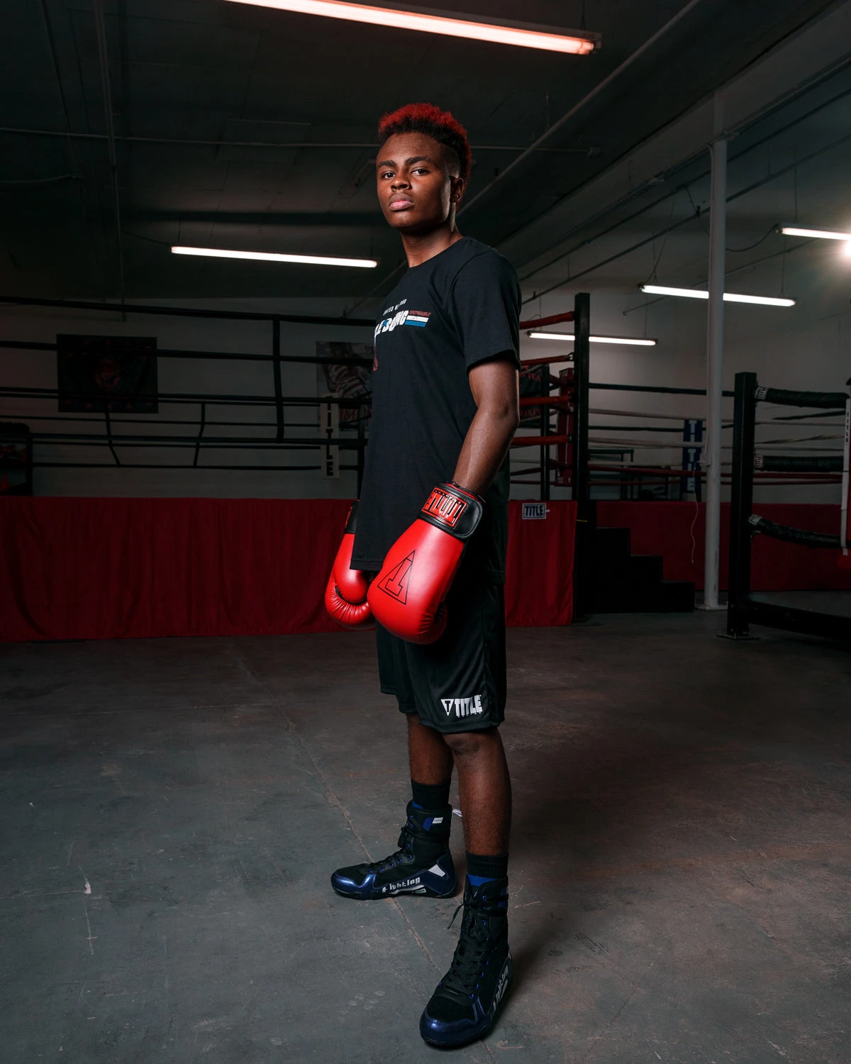 Fighting S2 GEL Superior Boxing Shoes - Black Patent and Nubuck Mid-Top Pro Ring Shoes 2 Fighting S2 GEL Superior Boxing Shoes - Black Patent and Nubuck Mid-Top Pro Ring Shoes - Image 2