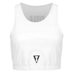 TITLE Boxing Black Ascent Pro Compression Sports Bra – Protective High-Support Training Top -Title Boxing Store FCSB WH 2