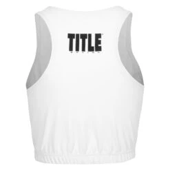 TITLE Boxing Black Ascent Pro Compression Sports Bra – Protective High-Support Training Top -Title Boxing Store FCSB WH 3