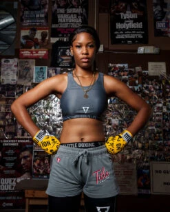 TITLE Boxing Black Ascent Pro Compression Sports Bra – Protective High-Support Training Top -Title Boxing Store FCSBGR 1