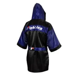 Fighting Sports Full-Length Boxing Robe - Black with White Trim - Professional Entrance Gear -Title Boxing Store FFLR BK BL 4 cde3d194 616d 4a94 9c55 c412095fdbc9
