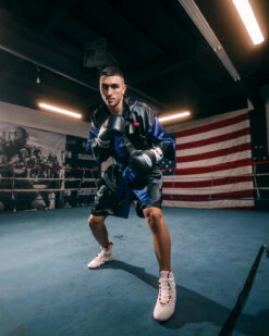 Fighting Sports Full-Length Boxing Robe - Black with White Trim - Professional Entrance Gear -Title Boxing Store FFLRBKBL 2