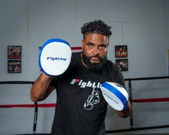 Fighting Freedom Leather Focus Mitts -Title Boxing Store FLFM2WHBL 2