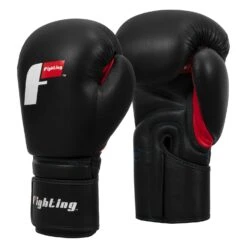 Fighting Leather Training Gloves -Title Boxing Store FLTG2 BK 002
