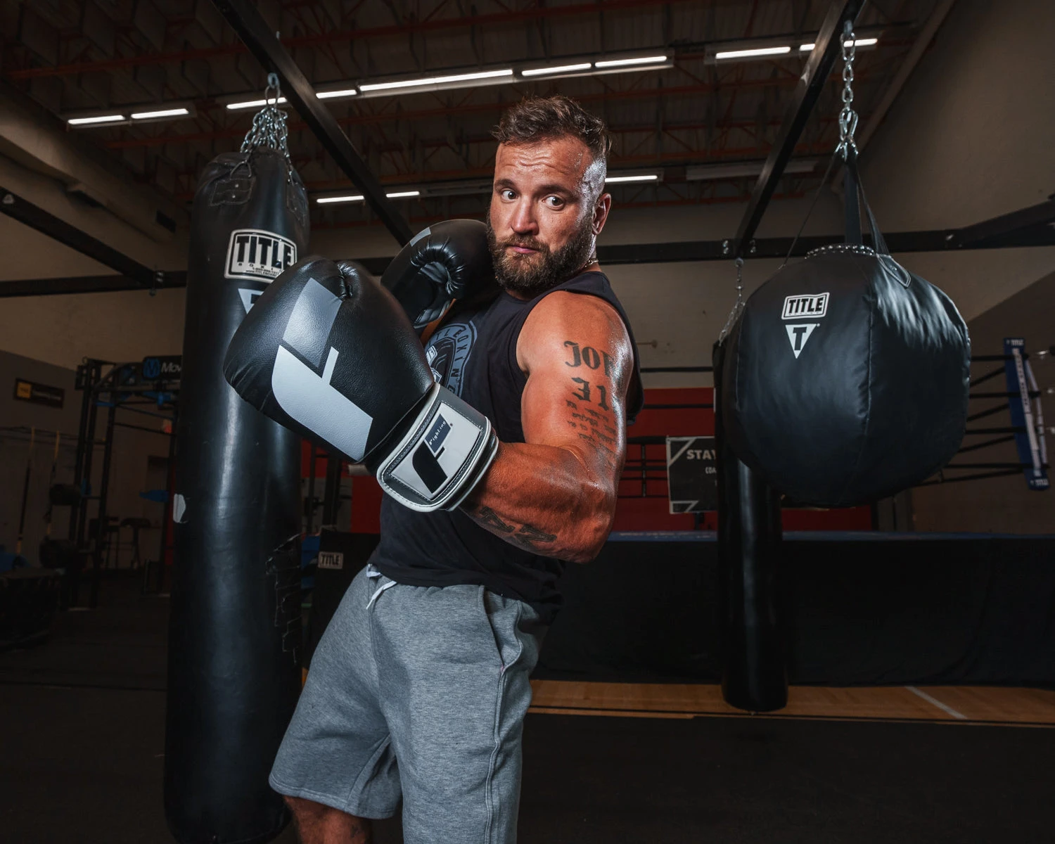 Fighting Sports Big Logo Bag Gloves and 180β Semi-Elastic Hand Wraps Bundle - Professional Training Set 2 Fighting Sports Big Logo Bag Gloves and 180β Semi-Elastic Hand Wraps Bundle - Professional Training Set - Image 2