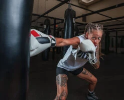 Fighting Sports Big Logo Bag Gloves and 180β Semi-Elastic Hand Wraps Bundle - Professional Training Set 39 Fighting Sports Big Logo Bag Gloves and 180β Semi-Elastic Hand Wraps Bundle - Professional Training Set -Title Boxing Store FSABG2WHRDBL 2 Fighting Sports Gloves and Wraps Bundle