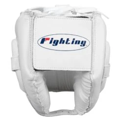 Fighting Sports No Contact Face Bar Headgear – Full Grain Leather Professional Sparring Guard -Title Boxing Store FSCHG WH 4