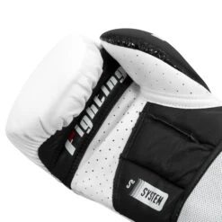 Fighting Sports S2 GEL Power Sparring Boxing Gloves - Full Grain Leather Double Wrap -Title Boxing Store FSPGSG WH BK 005