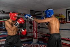 TITLE Boxing Black Leather Sparring Bundle – FTHG Headgear and Deluxe Groin Protector Plus 2.0 Set -Title Boxing Store FTHGBL TITLE Boxing Headgear and Groin Protector Bundle