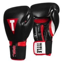 TITLE Boxing Gel Generation Leather Bag Boxing Gloves -Title Boxing Store GELGBG BK RD WH 2 TITLE Boxing Gel Generation Leather Bag Gloves