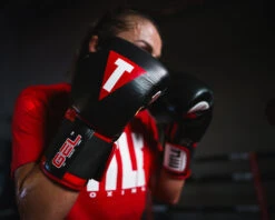 TITLE Boxing Gel Generation Leather Bag Boxing Gloves -Title Boxing Store GELGBG BK RD LS 4 d6386811 c882 4b27 a0aa 631b425e328c