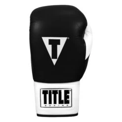 TITLE Boxing Great Official Pro Fight Boxing Gloves -Title Boxing Store GRPFG BK WH 3