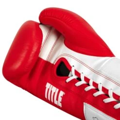 TITLE Boxing Great Official Pro Fight Boxing Gloves -Title Boxing Store GRPFG RD WH 5
