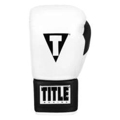 TITLE Boxing Great Official Pro Fight Boxing Gloves -Title Boxing Store GRPFG WH BK 3