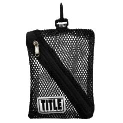 TITLE Boxing Black Mesh Clip-On Hand Wrap Bag - Ventilated Wash & Dry Pouch -Title Boxing Store HWBAG S 1
