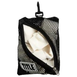 TITLE Boxing Black Mesh Clip-On Hand Wrap Bag - Ventilated Wash & Dry Pouch -Title Boxing Store HWBAG S 2