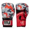 TITLE Boxing Infused Foam Camo Color Pop Bag Gloves - Black/Neon Green Neoprene Training Gloves