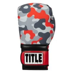 TITLE Boxing Infused Foam Camo Color Pop Bag Gloves - Black/Neon Green Neoprene Training Gloves -Title Boxing Store IFSCPBG GR RD 3