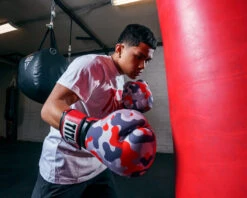 TITLE Boxing Infused Foam Camo Color Pop Bag Gloves - Black/Neon Green Neoprene Training Gloves -Title Boxing Store IFSCPBGCAMO 1