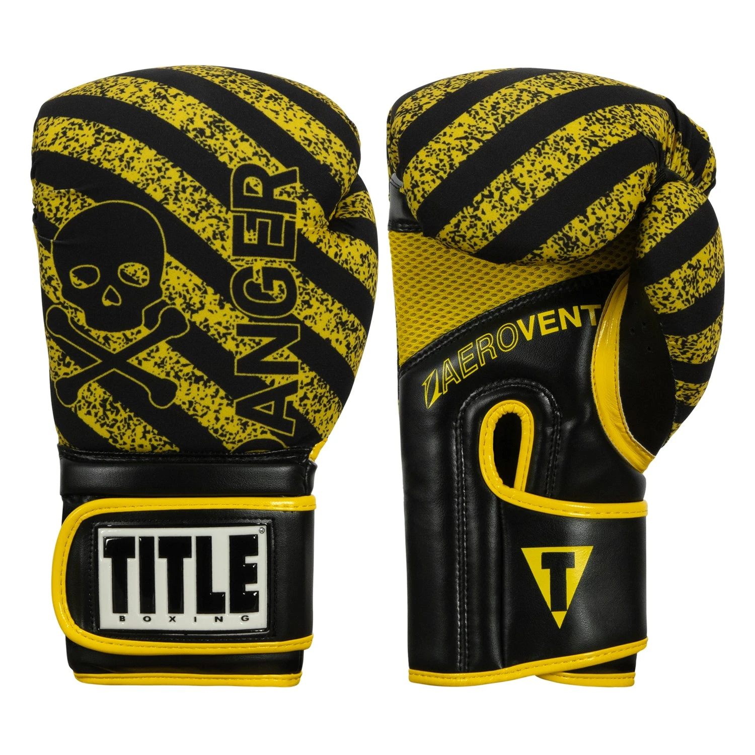 TITLE Boxing Infused Foam Danger Bag Gloves – Black/Yellow Hazard Series Neoprene Training Gloves 1 TITLE Boxing Infused Foam Danger Bag Gloves – Black/Yellow Hazard Series Neoprene Training Gloves