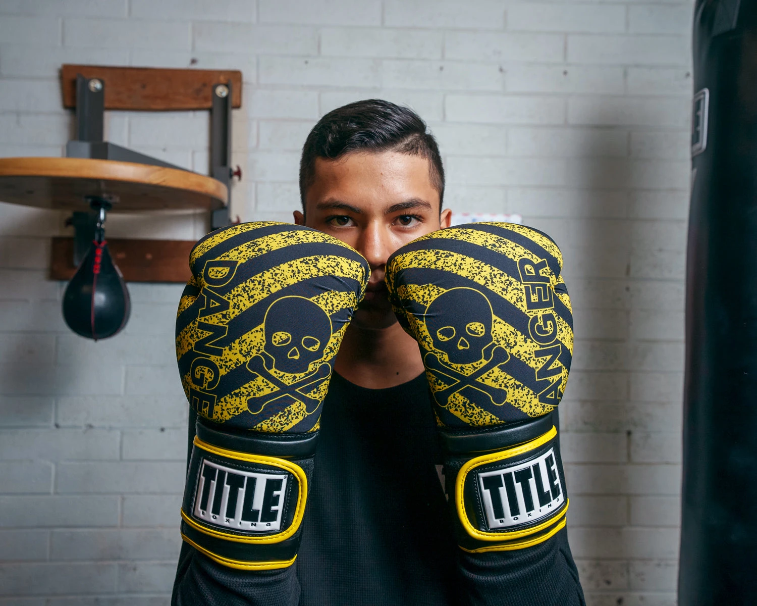 TITLE Boxing Infused Foam Danger Bag Gloves – Black/Yellow Hazard Series Neoprene Training Gloves 8 TITLE Boxing Infused Foam Danger Bag Gloves – Black/Yellow Hazard Series Neoprene Training Gloves - Image 8