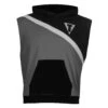 TITLE Boxing Split Combat Sleeveless Hoodie – Black and Grey Athletic Performance Training Vest