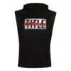 TITLE Boxing Black Simply Shredded Sleeveless Hoodie – Lightweight Stretchy Training Hood