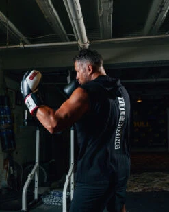 TITLE Boxing Outline Sleeveless Hoodie -Title Boxing Store LTA3BK 2