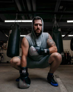 TITLE Boxing Outline Sleeveless Hoodie -Title Boxing Store LTA3GR 2