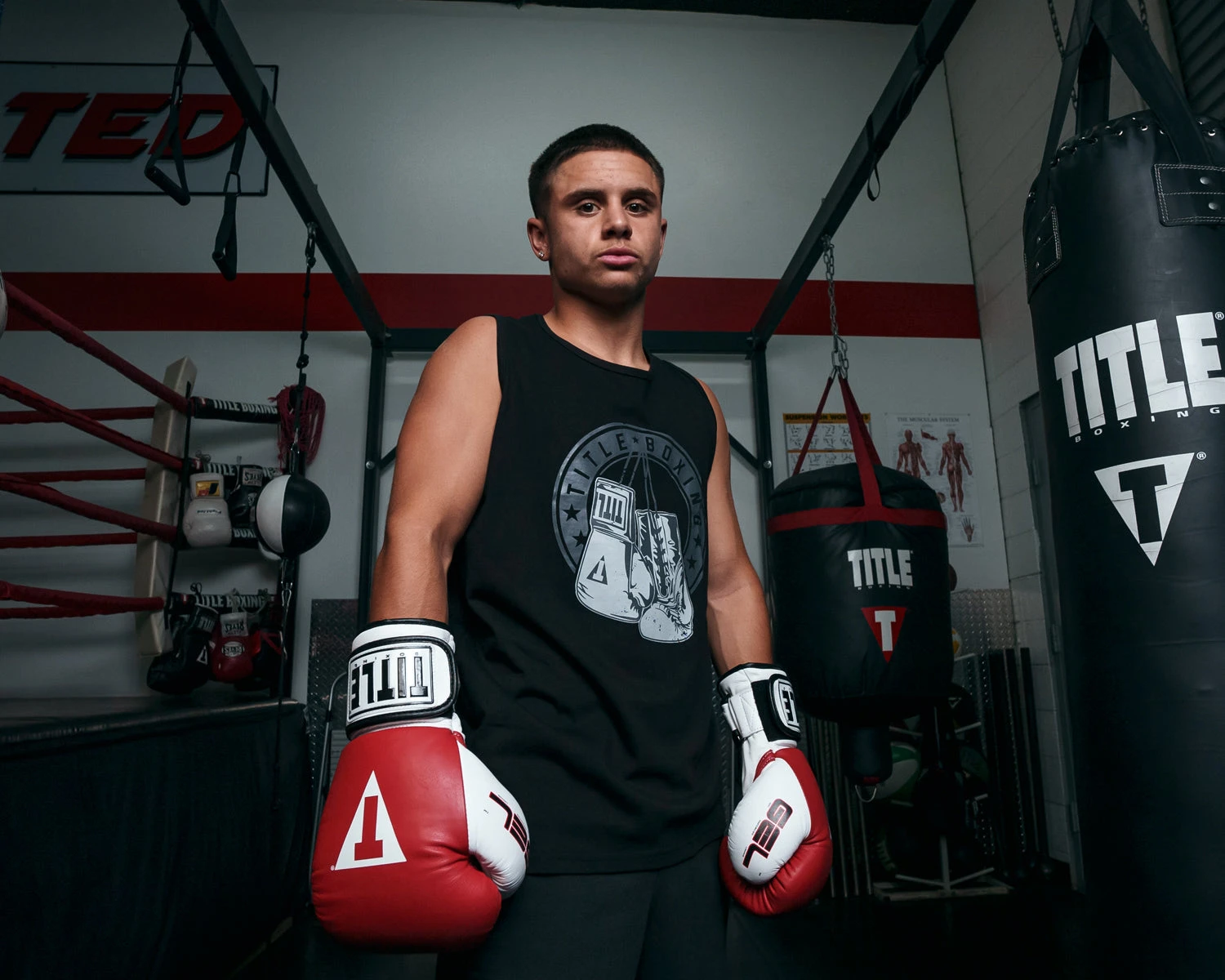 TITLE Boxing Vintage Hanging Gloves Tank 9 TITLE Boxing Vintage Hanging Gloves Tank - Image 9